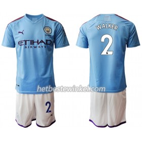 Manchester City WALKER 2 Kind Voetbaltenues Thuis 2019/20 - SS (+ Korte broeken)